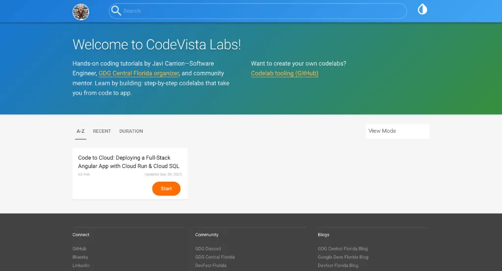 CodeVista Labs & Codelabs