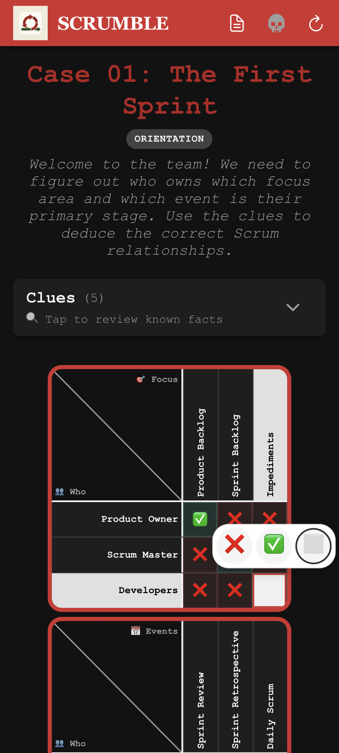 Game Interface - Dark Mode Logic Grid